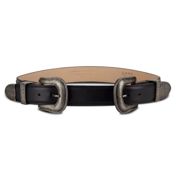 1.5 Woven Belt with Double Buckle - Rattle Black Belt rattle-black Western Fashion by Lane