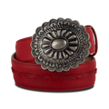1.5 Woven Braided Belt with Round Buckle - Smoldering Ruby Belt Smoldering Ruby Western Fashion by Lane
