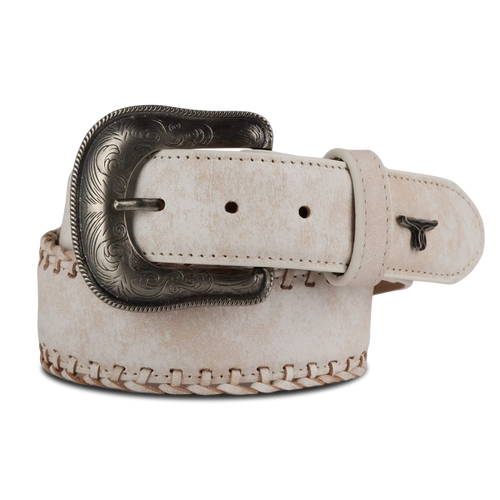 1.5 Woven Laced Belt with Single Buckle - Ceramic Crackle Belt Ceramic Crackle Western Fashion by Lane