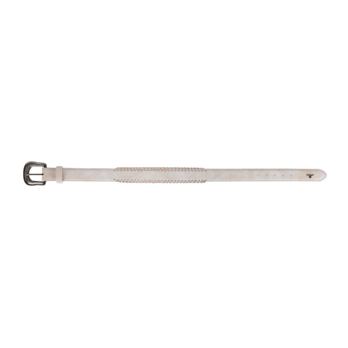 1.5 Woven Laced Belt with Single Buckle - Ceramic Crackle Belt Western Fashion by Lane
