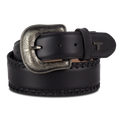 1.5 Woven Laced Belt with Single Buckle - Jet Black Belt Jet Black Western Fashion by Lane