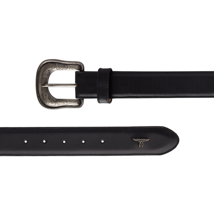 1.5 Woven Laced Belt with Single Buckle - Jet Black Belt Western Fashion by Lane