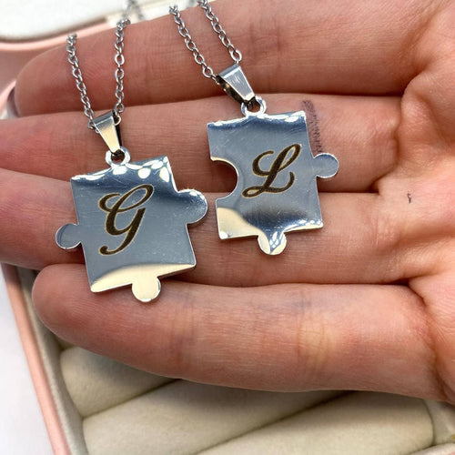 2 Collane con puzzle  personalizzabile - Iride shop - accessori donna