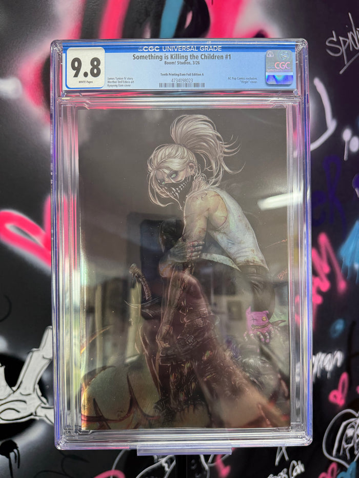 SOMETHING IS KILLING THE CHILDREN #1 FOIL KYUYONG EOM MEGACON VIRGIN CGC 9.8