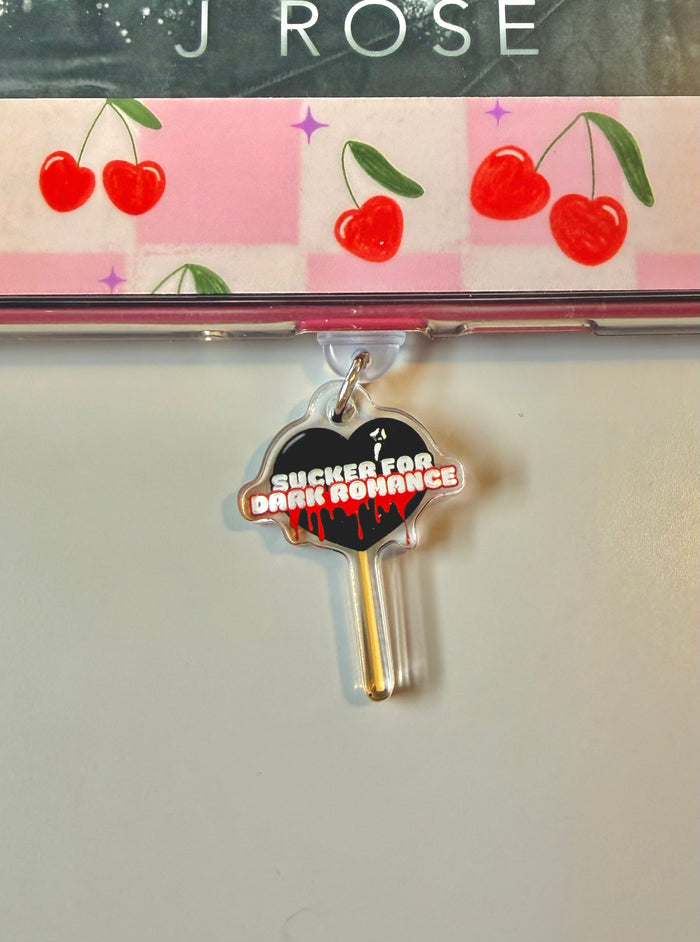 Sucker for Dark Romance E-Reader Dust Plug & Phone Charm