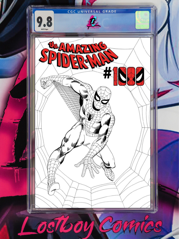 AMAZING SPIDER-MAN #1000 STEVE DITKO BLACK AND WHITE 1:50 CGC 9.8