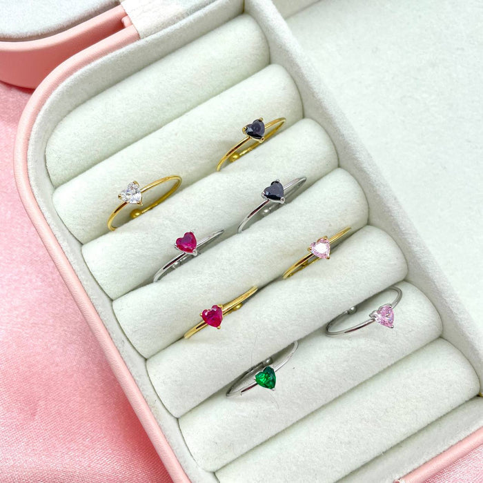 Anelli regolabili mini cuore colour - Iride Shop - Accessori da Donna