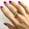 Anello con doppia iniziale regolabile - Iride Shop - Accessori da Donna