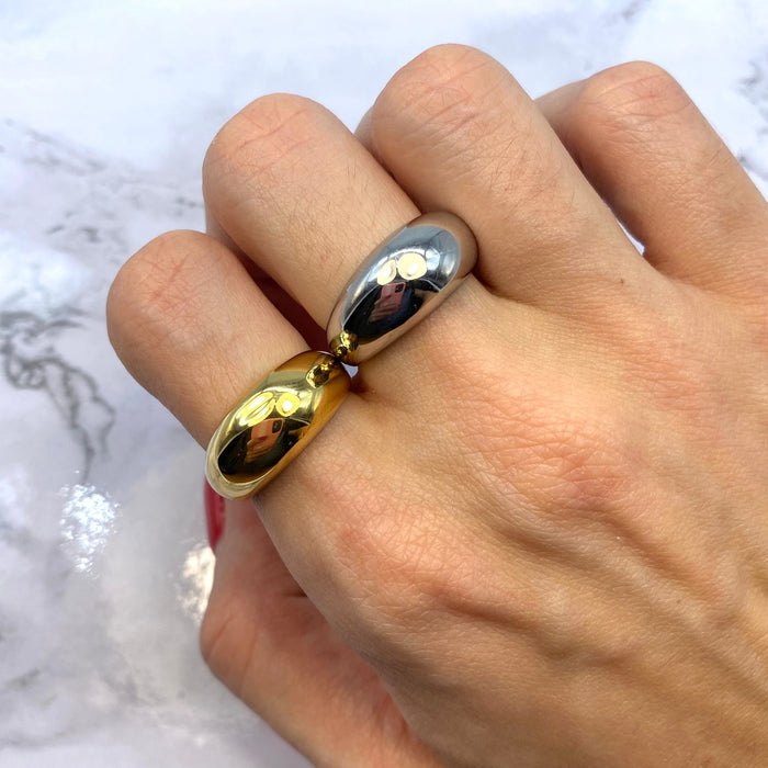 Anello conchiglia liscia regolabile - Iride shop - accessori donna