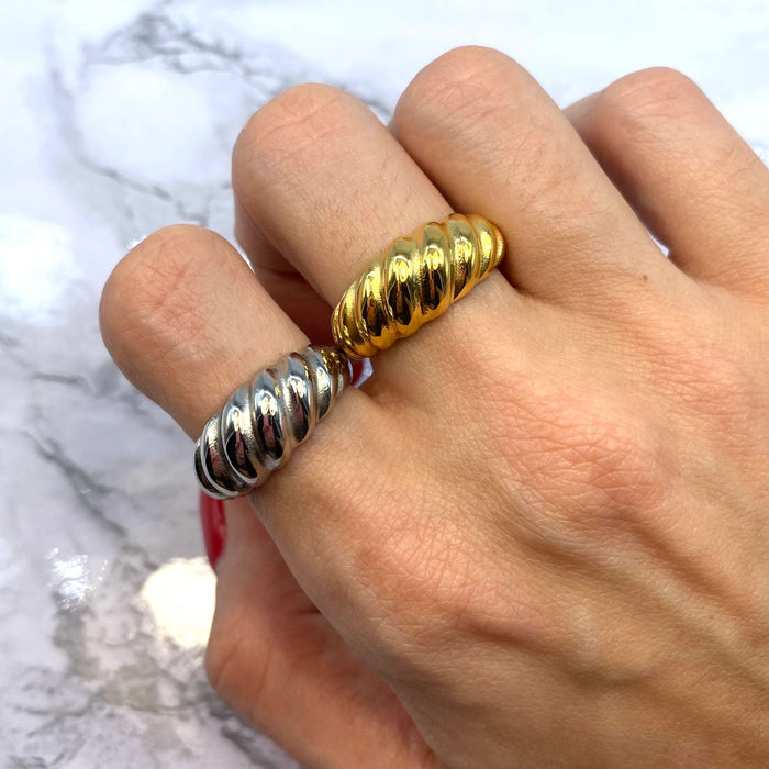 Anello conchiglia regolabile bubble - Iride shop - accessori donna