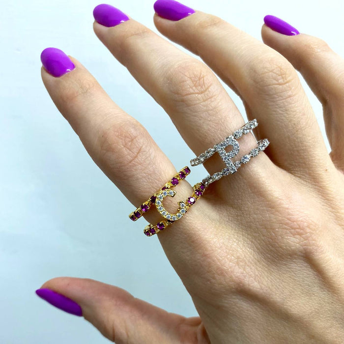 Anello doppio binario regolabile - Iride Shop - Accessori da Donna