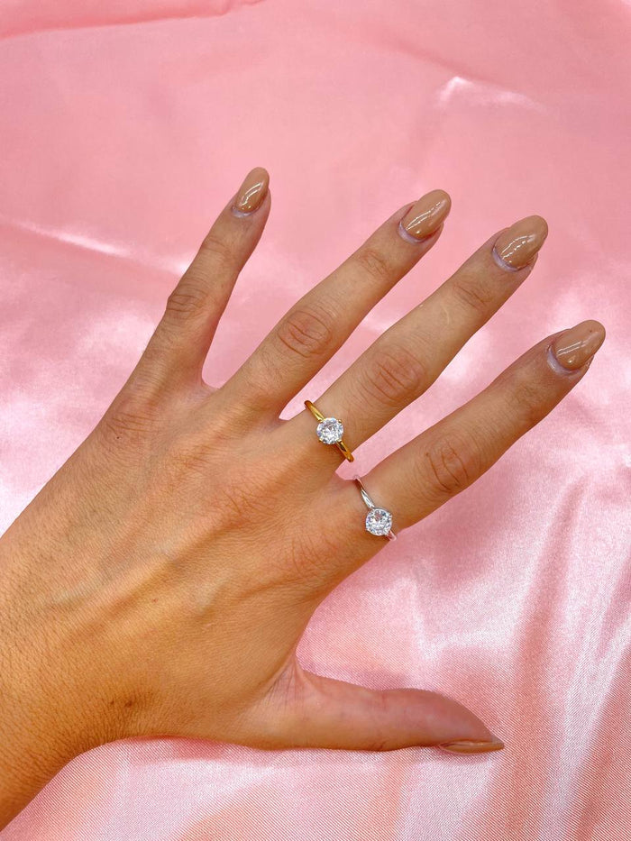 Anello mini solitario regolabile - Iride Shop - Accessori da Donna