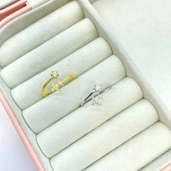 Anello regolabile aereo in argento 925 - Iride Shop - Accessori da Donna
