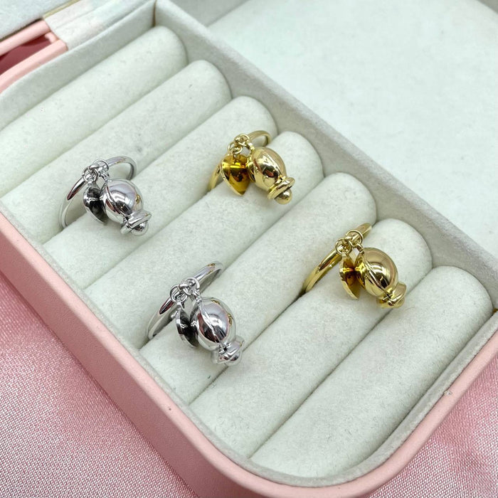 Anello regolabile campanella e cuore - Iride Shop - Accessori da Donna