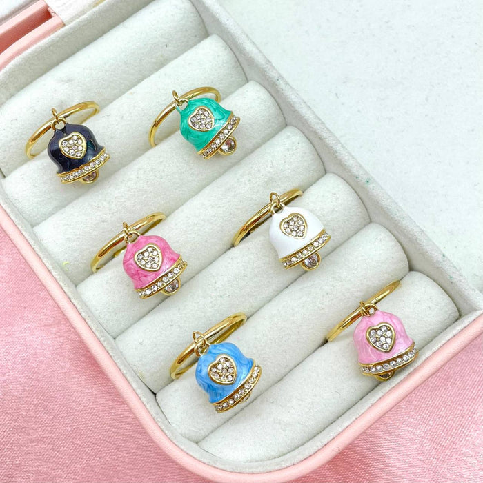 Anello regolabile campanella pastel - Iride Shop - Accessori da Donna