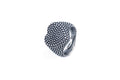 Anello regolabile chevalier da mignolo borchiato in argento 925 - Iride Shop - Accessori da Donna
