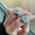 Anello regolabile chevalier personalizzabile in argento 925 - Iride Shop - Accessori da Donna