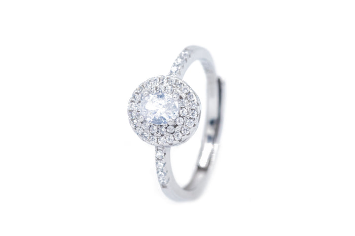 Anello regolabile circle bril in argento 925 - Iride Shop - Accessori da Donna