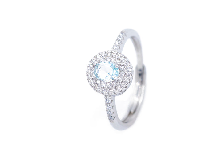 Anello regolabile circle bril in argento 925 - Iride Shop - Accessori da Donna