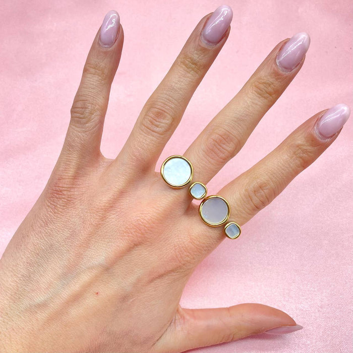 Anello regolabile circle perl - Iride Shop - Accessori da Donna
