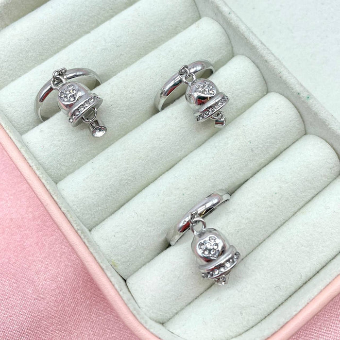 Anello regolabile con campanella e cuore inciso - Iride Shop - Accessori da Donna