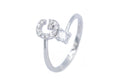 Anello regolabile con iniziale in argento 925 - Iride Shop - Accessori da Donna
