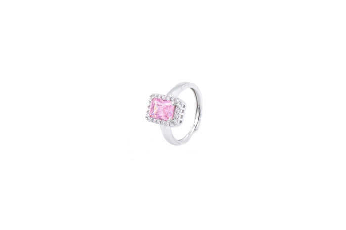 Anello regolabile con pietra rettangolare e strass - Iride Shop - Accessori da Donna