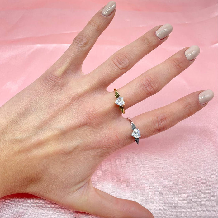 Anello regolabile cuore angel
