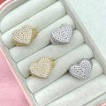 Anello regolabile cuore big brill - Iride Shop - Accessori da Donna
