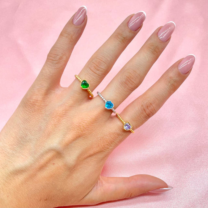 Anello regolabile cuore colour - Iride Shop - Accessori da Donna