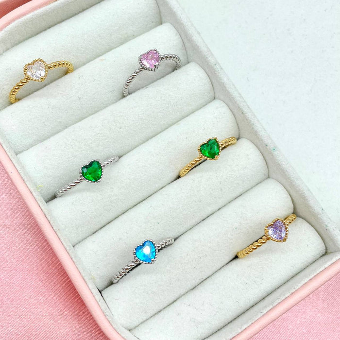 Anello regolabile cuore colour - Iride Shop - Accessori da Donna