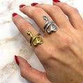 Anello regolabile curvy snake - Iride shop - accessori donna