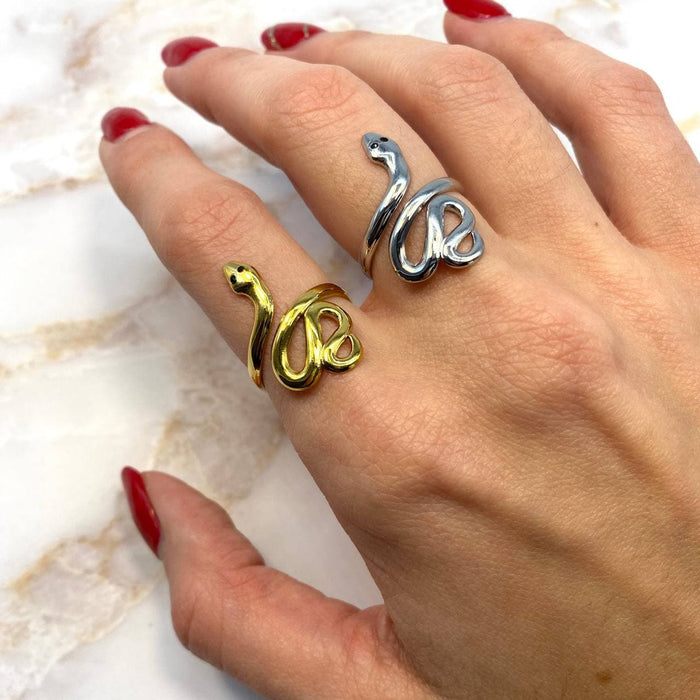 Anello regolabile curvy snake - Iride shop - accessori donna