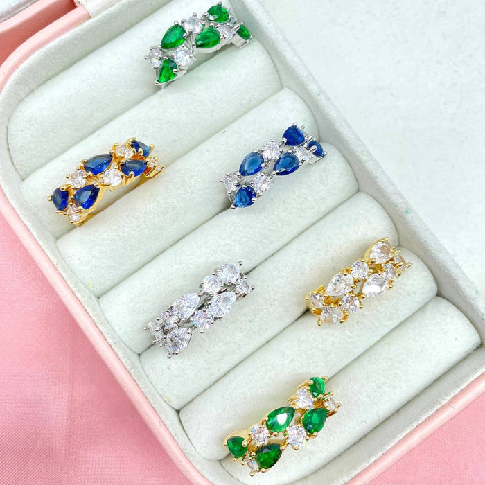Anello regolabile diamond flower chic
