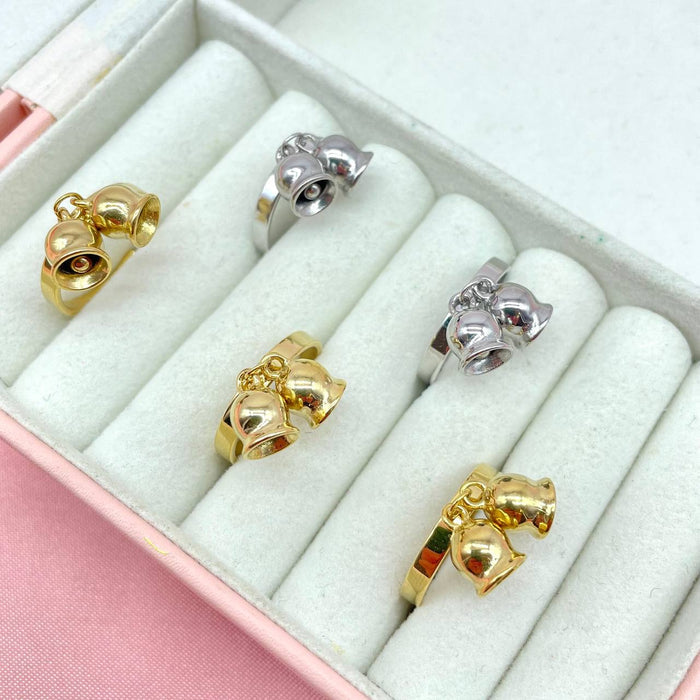 Anello regolabile doppia campanella - Iride Shop - Accessori da Donna
