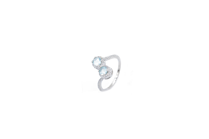 Anello regolabile double ball bril colour in argento 925