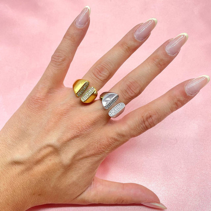 Anello regolabile double bril simply - Iride Shop - Accessori da Donna