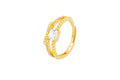 Anello regolabile double diamond in argento 925 - Iride Shop - Accessori da Donna