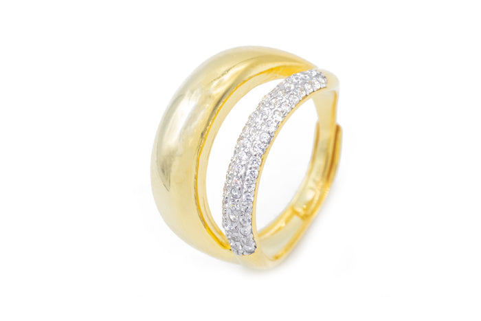 Anello regolabile fede double bril in argento 925 - Iride Shop - Accessori da Donna
