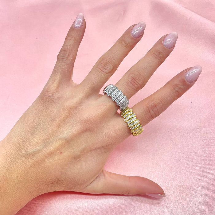 Anello regolabile fedona con strass - Iride Shop - Accessori da Donna