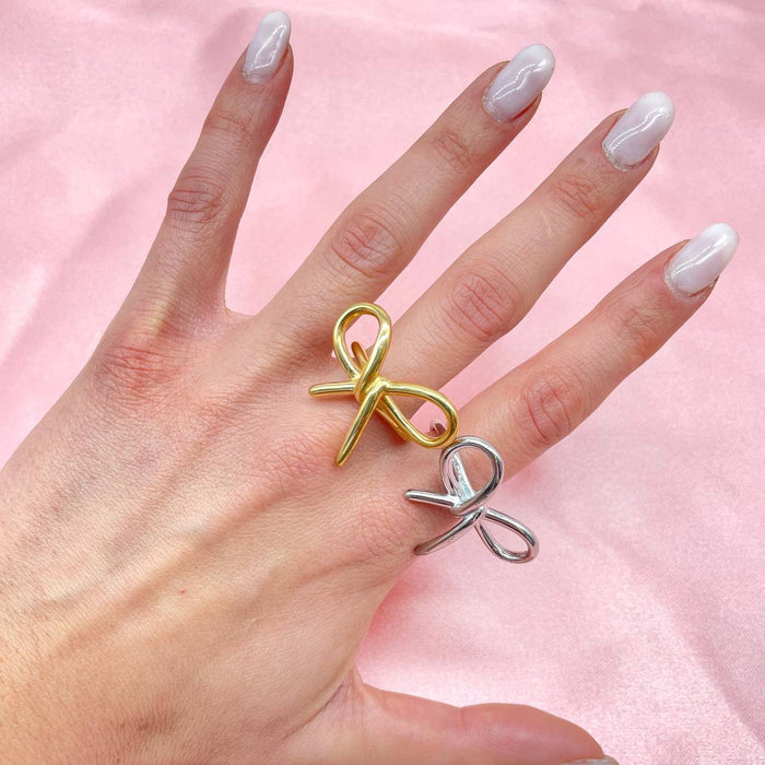 Anello regolabile fiocco bril