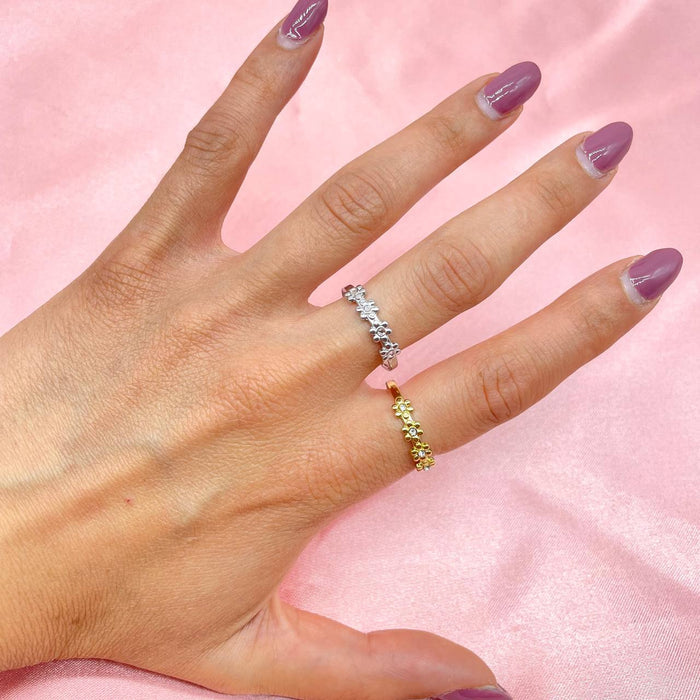 Anello regolabile flower bril