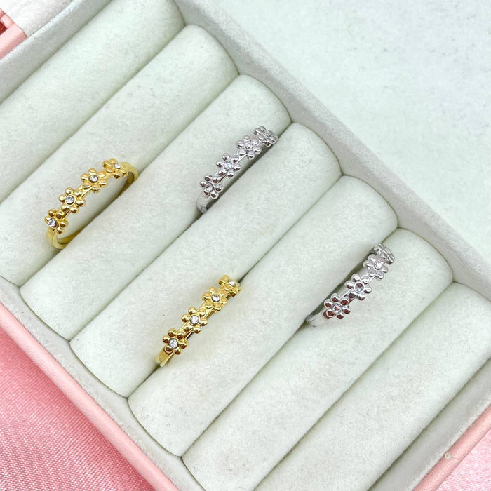Anello regolabile flower bril