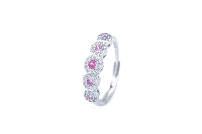 Anello regolabile flower diamond colour in argento 925 - Iride Shop - Accessori da Donna