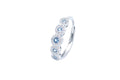 Anello regolabile flower diamond colour in argento 925 - Iride Shop - Accessori da Donna