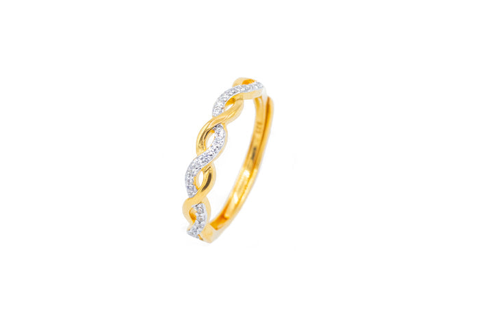 Anello regolabile infinity con strass in argento 925 - Iride Shop - Accessori da Donna