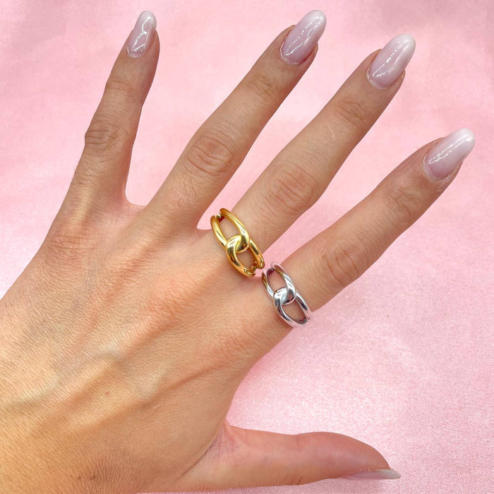 Anello regolabile intreccio caten - Iride Shop - Accessori da Donna