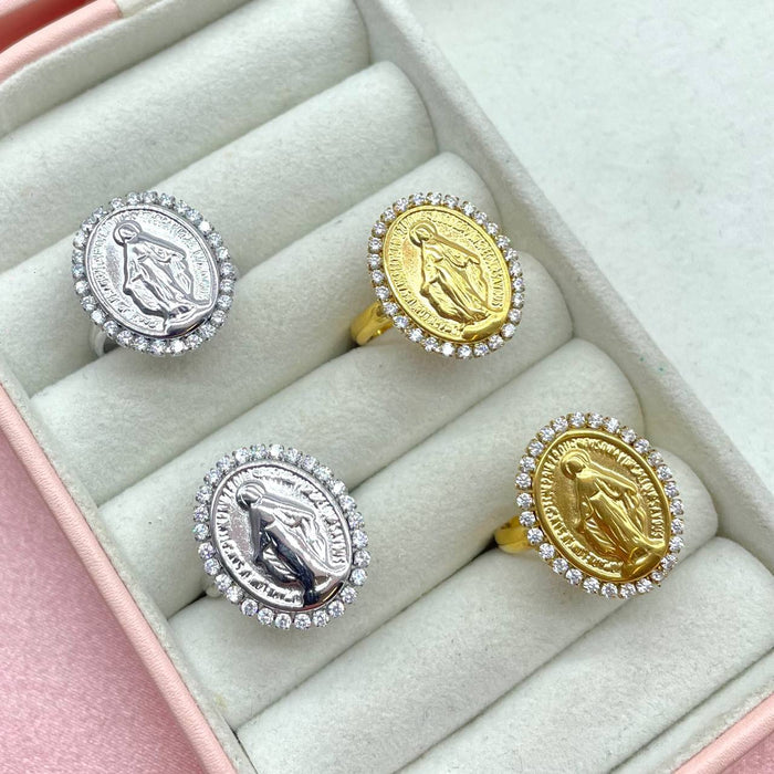 Anello regolabile madonnina bril - Iride Shop - Accessori da Donna