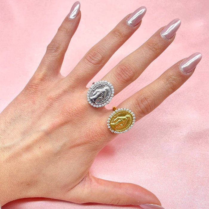 Anello regolabile madonnina bril - Iride Shop - Accessori da Donna