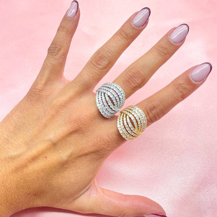 Anello regolabile multi circle brill - Iride Shop - Accessori da Donna